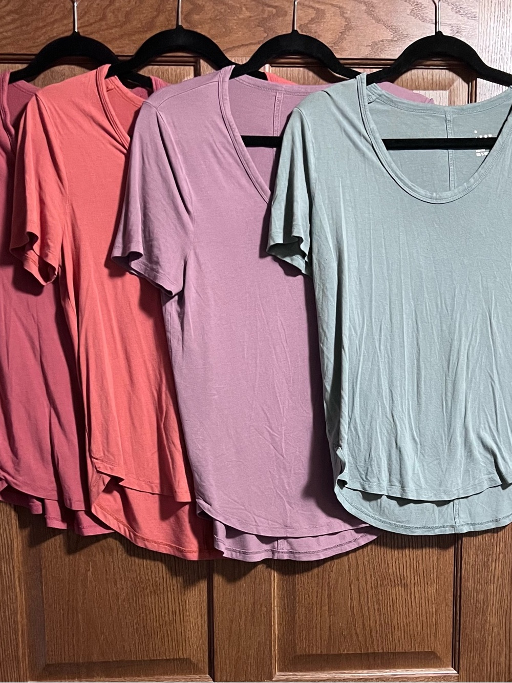 A-New-Day Scoop neck Tee by bundle - Pink red, Coral, Lavender, Sage